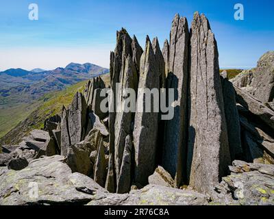 Castell y Gwynt The Castle of the Wind auf der Glyderau Range in Eryri Snowdonia North Wales UK Stockfoto