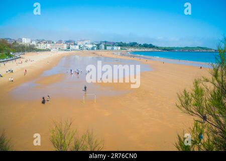 El Sardinero Strand. Santander, Spanien. Stockfoto