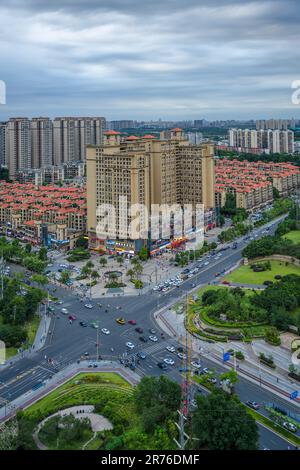Es ist ein bewölkter Tag in Chengdu. Stockfoto