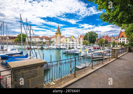 Stadt Lindau am Bodensee Panoramablick, Bayern Region Deutschland Stockfoto