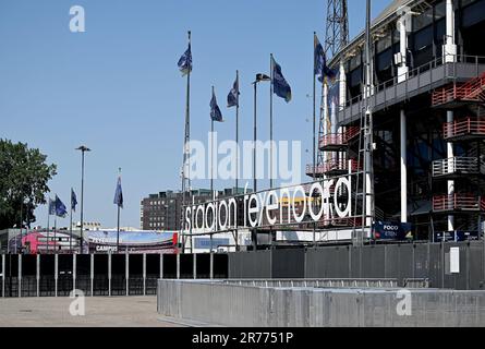 Rotterdam, Niederlande. 13. Juni 2023. Foto aufgenommen am 13. Juni 2023 zeigt das Stadion Feyenoord 'De Kuip' in Rotterdam, Niederlande. Foto: Marko Lukunic/PIXSELL Credit: Pixsell/Alamy Live News Stockfoto