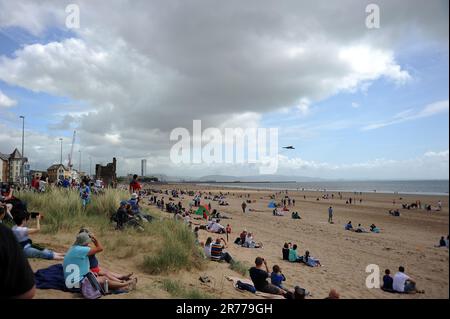 Vulcan XH558 auf der Wales National Airshow, 2015, Swansea Bay. Stockfoto