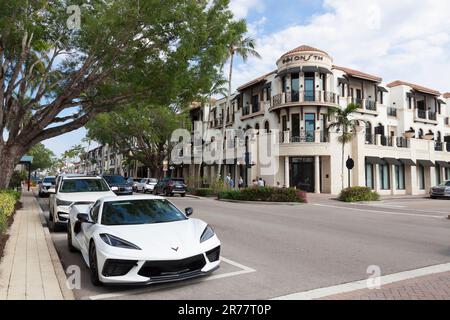 Das Inn on Fifth Luxushotel im Herzen der Innenstadt von Naples, Florida, USA. Stockfoto