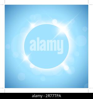 Zusammenfassung Hintergrund - sun Eclipse mit viele Lämpchen Stock Vektor