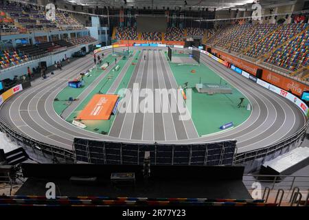 ISTANBUL, TURKIYE - 28. FEBRUAR 2023: Atakoy Athletics Arena in Istanbul, Turkiye Stockfoto