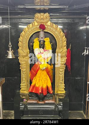 Ilford, London, Vereinigtes Königreich: A hindu Temple die maha kumbabhishekam, die letztes Jahr aufgeführt wurde, hat viele Hindus aus dem Vereinigten Königreich angezogen. Der Ganesha, auch bekannt als Vinayagar, ist die wichtigste Gottheit dieses Tempels. Er ist bekannt als Gott, der Hindernisse beseitigt. Stockfoto