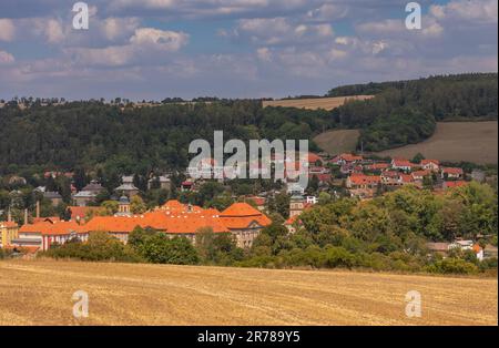 PLASY, TSCHECHISCHE REPUBLIK, EUROPA - ländliche Landschaft neben der Stadt Plasy, nördlich von Pilsen. Stockfoto