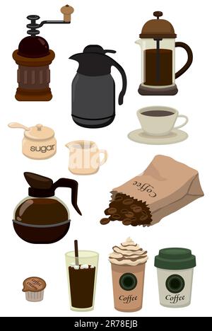 Cartoon-Café-Ikone Stock Vektor