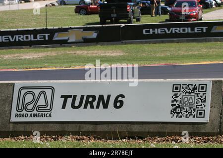 SVRA (Sportcar Vintage Racing Association) Vintage Festival Weekend 2023 auf der Road America Sports Car Course in Elkhart Lake, Wisconsin, USA Stockfoto
