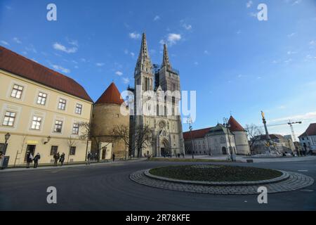 Zagreb Kathedrale, Kroatien Stockfoto