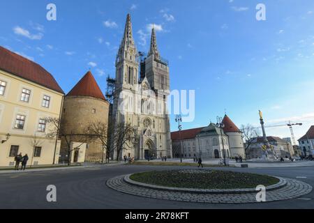 Zagreb Kathedrale, Kroatien Stockfoto