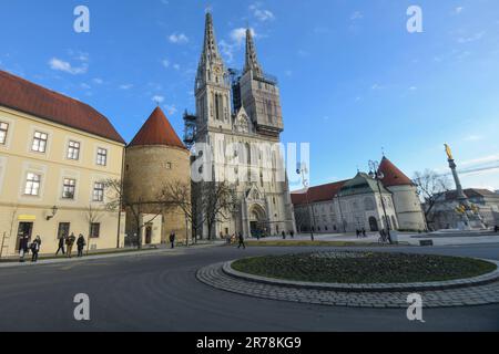 Zagreb Kathedrale, Kroatien Stockfoto