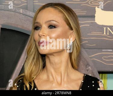 New York, Usa. 13. Juni 2023. Georgina Chapman kommt am Dienstag, den 13. Juni 2023, auf dem roten Teppich zur New Yorker Premiere von „Asteroid City“ in der Alice Tully Hall im Lincoln Center in New York City an. Foto: Gabriele Holtermann/UPI Credit: UPI/Alamy Live News Stockfoto