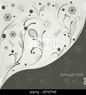 Floral Grußkarte Stock Vektor