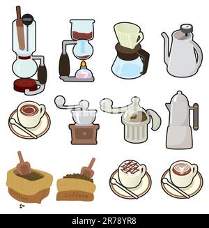 Cartoon-Kaffeesymbol Stock Vektor