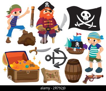 Cartoon-Piraten-Ikone Stock Vektor