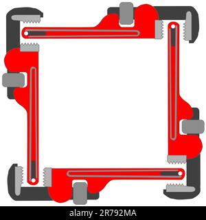 Rohrzange, Bilderrahmen, Vektorgrafik, weitere Bilderrahmen in meiner Galerie Stock Vektor