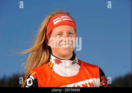 Franziska Hildebrand, Privataufnahmen Biathlon. Stockfoto