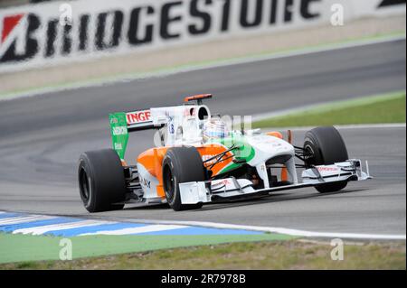 Adrian Sutil, Force India Formel 1 Grand Prix von Deutschland 25.7.2010 auf dem Hockenheimring. Stockfoto