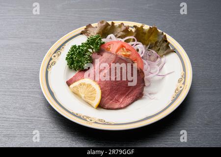 Westliche Fleischgerichte, Roastbeef Stockfoto