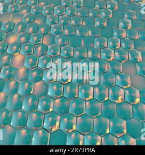 Graphenblatt, Illustration. Graphen ist ein Allotrope aus Kohlenstoff, das aus einer einzigen Schicht von Atomen besteht, die in einer Wabengitter-Nanostruktur angeordnet sind Stockfoto