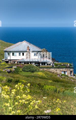 Lewinnick Lodge Boutique Hotel mit Blick auf Fistral Bay in Newquay in Cornwall in Großbritannien, Europa Stockfoto