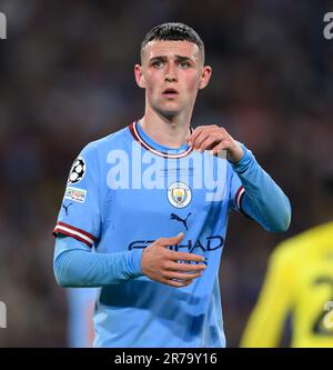 Istanbul, Türkei. 10. Juni 2023. 10. Juni 2023 – Manchester City/Inter Mailand – UEFA Champions League – Finale – Olympiastadion Atatürk – Phil Foden von Manchester City während des Champions League-Finales in Istanbul. Bildkredit: Mark Pain/Alamy Live News Stockfoto