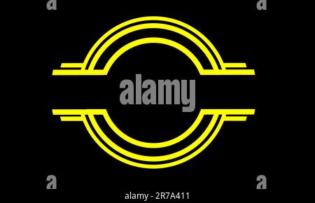 Halbkreis Logo Design das Konzept der Zusammenarbeit. Logo, Symbol, Emblem, Vektordarstellung. Stockfoto