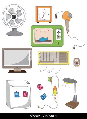 Cartoon-Symbol für Haushaltsgeräte Stock Vektor