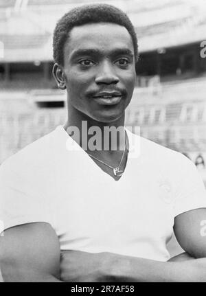 Aktenfoto von 09-07-1979 von Laurie Cunningham. Jude Bellingham hat sich einer Gruppe ausgewählter britischer Spieler angeschlossen und sich für Real Madrid angemeldet. England International Cunningham war der Wegbereiter für diejenigen, die ihm folgten, nachdem er nach der Unterzeichnung von West Brom im Jahr 1979 der erste Engländer war, der für Real Madrid spielte. Ausgabedatum: Mittwoch, 14. Juni 2023. Stockfoto