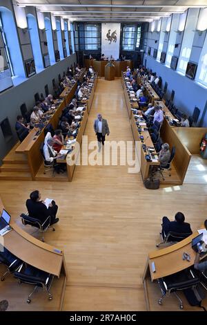 Namur, Belgien. 14. Juni 2023. Das Bild zeigt eine Plenartagung des Wallonischen Parlaments am Mittwoch, den 14. Juni 2023 in Namur. BELGA FOTO ERIC LALMAND Kredit: Belga News Agency/Alamy Live News Stockfoto