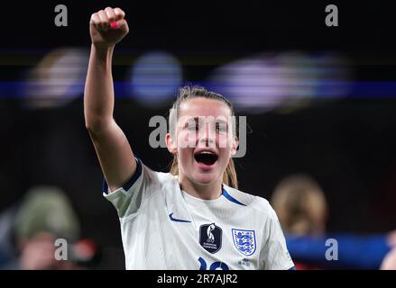 Dateifoto vom 06.-04-2023 von Ella Toone, die sagt, sie sei bereit und bereit, am Montag, drei Wochen nach Ende der Saison der Women's Super League, mit England in den WM-Sommer zu starten. Ausgabedatum: Mittwoch, 14. Juni 2023. Stockfoto