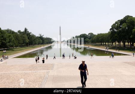 Washington Monument, (George Washington erster Präsident der USA) National Mall, Washington DC, USA. Bild: Garyroberts/worldwidefeatures.com Stockfoto