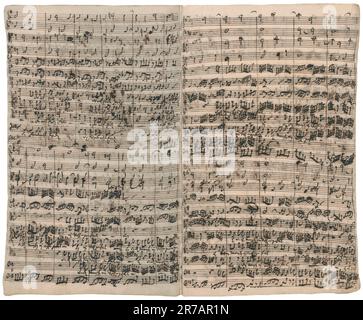 Johann Sebastian Bachs Autogramm des Weihnachtsoratoriums, BWV 248 Stockfoto