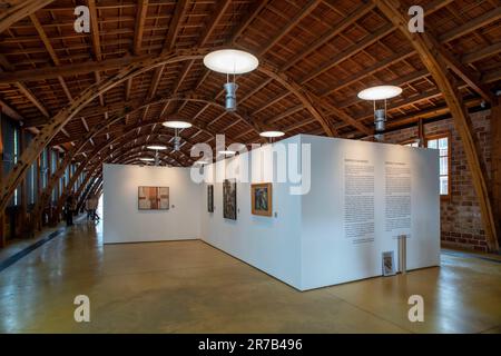 Barcelona, Maresme Coast, Mataró City, das Nau Gaudí der Cooperativa Obrera Mataronense ist ein Werk der Gemeinde Mataró (Barcelona) erklärt Stockfoto