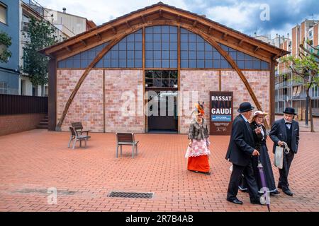 Barcelona, Maresme Coast, Mataró City, das Nau Gaudí der Cooperativa Obrera Mataronense ist ein Werk der Gemeinde Mataró (Barcelona) erklärt Stockfoto