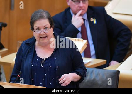 Edinburgh Scotland, Vereinigtes Königreich, 14. Juni 2023. Jackie Baillie vom Schottischen Parlament. Live-Nachrichten von sst/alamy Stockfoto