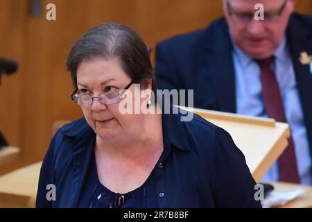 Edinburgh Scotland, Vereinigtes Königreich, 14. Juni 2023. Jackie Baillie vom Schottischen Parlament. Live-Nachrichten von sst/alamy Stockfoto