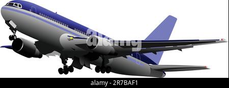 Passagierflugzeuge.  Farbige Vektor-Illustration für Designer Stock Vektor