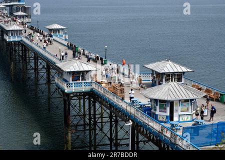 Llandudno Pier in Nordwales; Wales; Walisisch; Vereinigtes Königreich; Vereinigtes Königreich Stockfoto