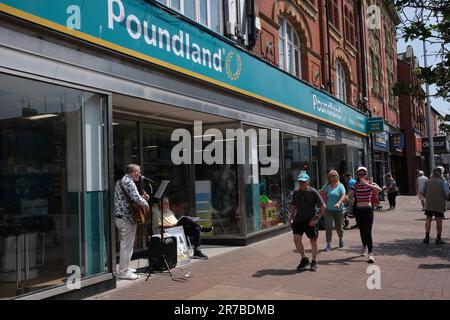 Stadtzentrum von Rhyl in Wales, Großbritannien Stockfoto