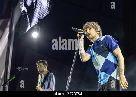 Milwaukee, USA. 13. Juni 2023. Louis Tomlinson auf dem BMO Harris Pavilion am 13. Juni 2023 in Milwaukee, Wisconsin (Foto: Daniel DeSlover/Sipa USA) Guthaben: SIPA USA/Alamy Live News Stockfoto