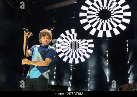 Milwaukee, USA. 13. Juni 2023. Louis Tomlinson auf dem BMO Harris Pavilion am 13. Juni 2023 in Milwaukee, Wisconsin (Foto: Daniel DeSlover/Sipa USA) Guthaben: SIPA USA/Alamy Live News Stockfoto