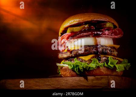 Beef-Burger Stockfoto