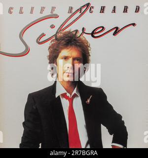 Silberalbum von Sänger Cliff Richard, Schallplattencover Stockfoto