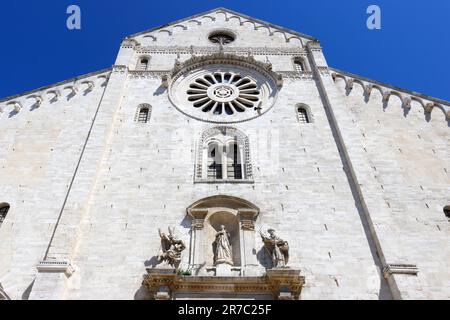 Blick und Details der Basilica Cattedrale Metropolitana, Bari Stockfoto