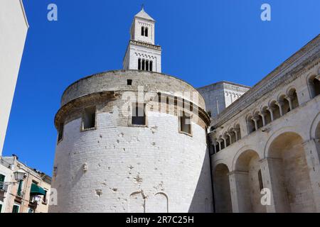 Blick und Details der Basilica Cattedrale Metropolitana, Bari Stockfoto