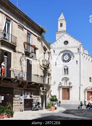 Blick und Details der Basilica Cattedrale Metropolitana, Bari Stockfoto