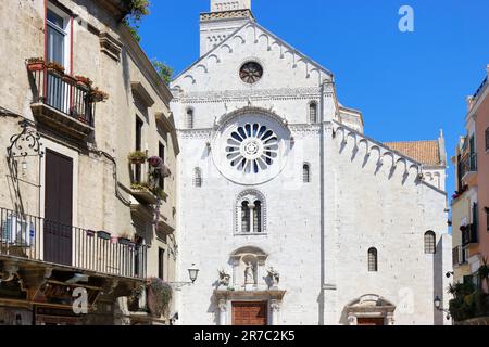 Blick und Details der Basilica Cattedrale Metropolitana, Bari Stockfoto