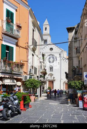 Blick und Details der Basilica Cattedrale Metropolitana, Bari Stockfoto